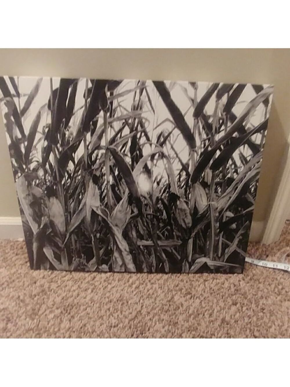Kansas cornfield sunset canvas wall hanging